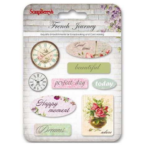 Naklejki Scrapberrys Epoxy French Journey